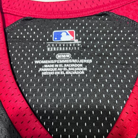 MLB Arizona Diamondbacks Women’s Jersey Top M Black Red  Genuine Merchandise - Picture 3 of 7